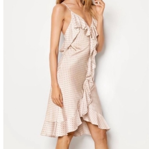 Victoria’s Secret Polka Dot Ruffle Slip Dress & Kimono Set Satin Loungewear Rare - Picture 13 of 14